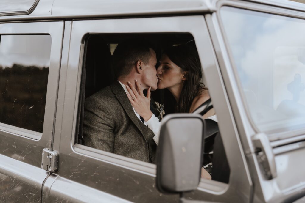 Moments exploring Scotland during their elopement