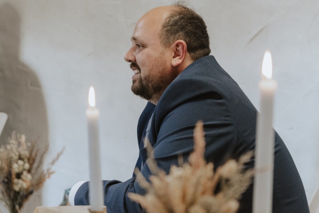 Candid moments during a Scotland elopement