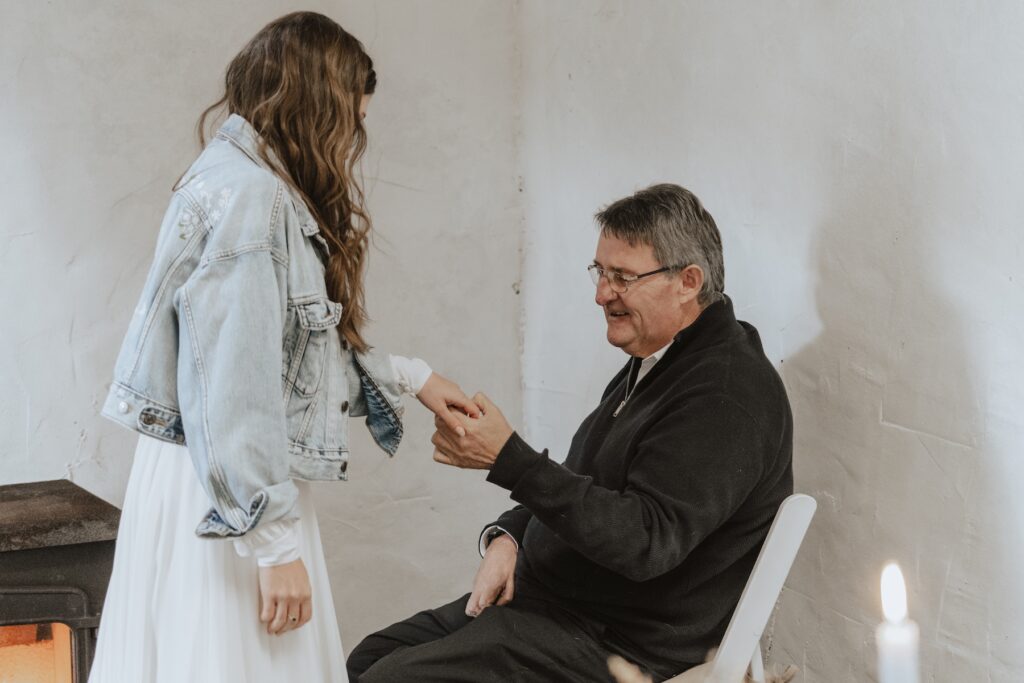 Candid moments with family during a Scotland elopement