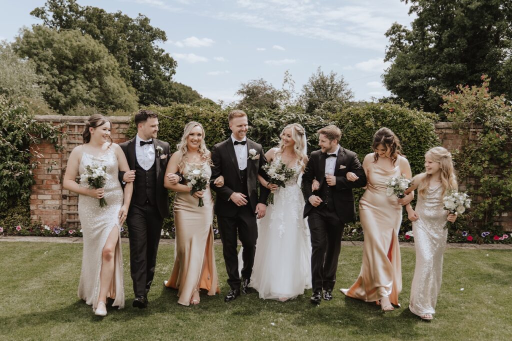 Fun photos with the bridal party at Swallows Nest Barn in Warwick