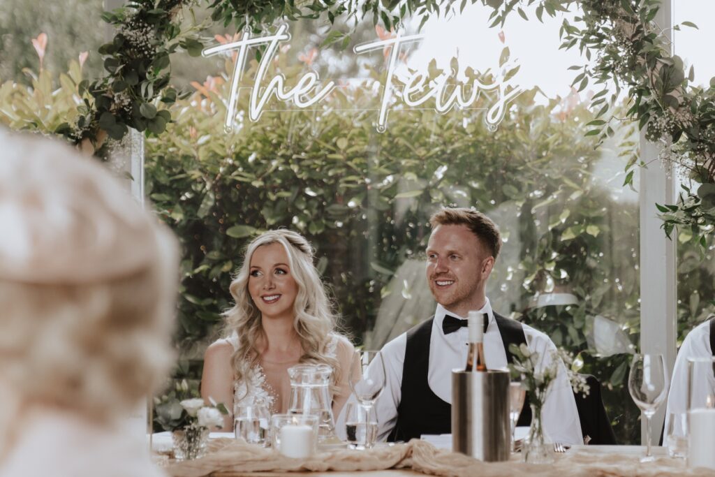 Northamptonshire wedding photographer capturing speeches at Swallows Nest Barn