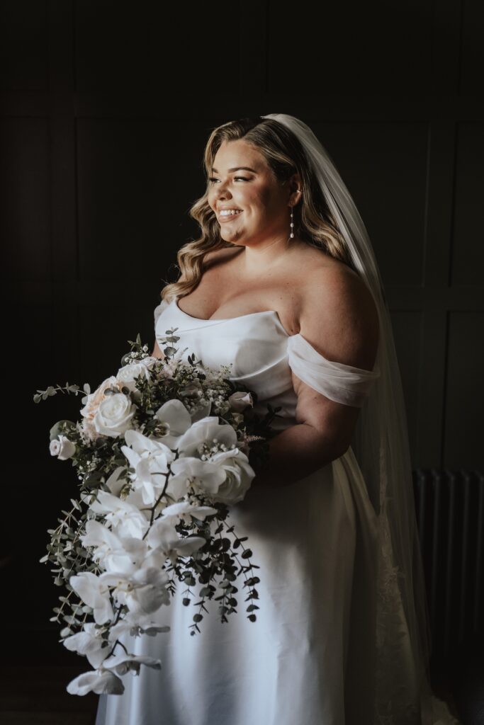Suffolk wedding photographer capturing bridal portraits at All Manor of Events in Ipswich