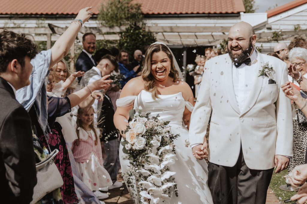 The confetti in Ipswich venue, at All Manor of Events in Suffolk