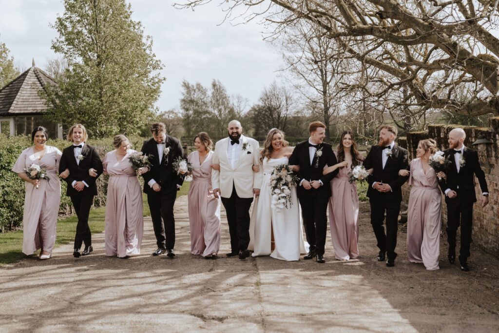 Bridesmaids and groomsmen photos at All Manor of Events in Suffolk