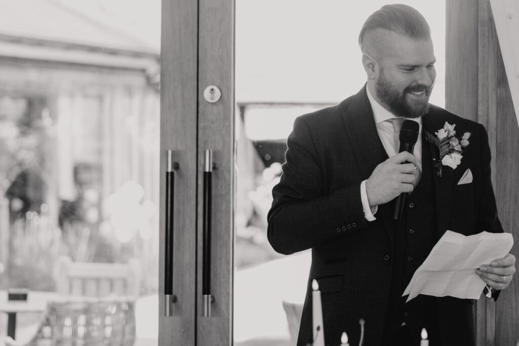 The speeches at Bassmead Manor Barns in Cambridgeshire
