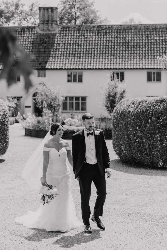 Suffolk wedding photographer capturing newlywed portraits at Easton Grange in Suffolk
