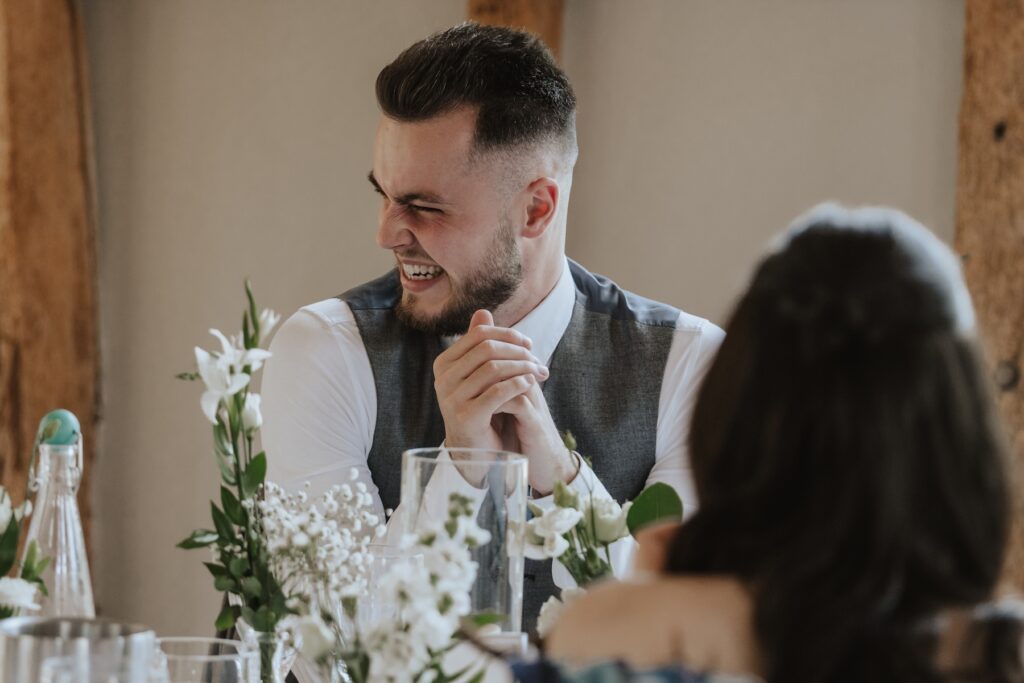 Candid moments during speeches at Easton Grange in Suffolk