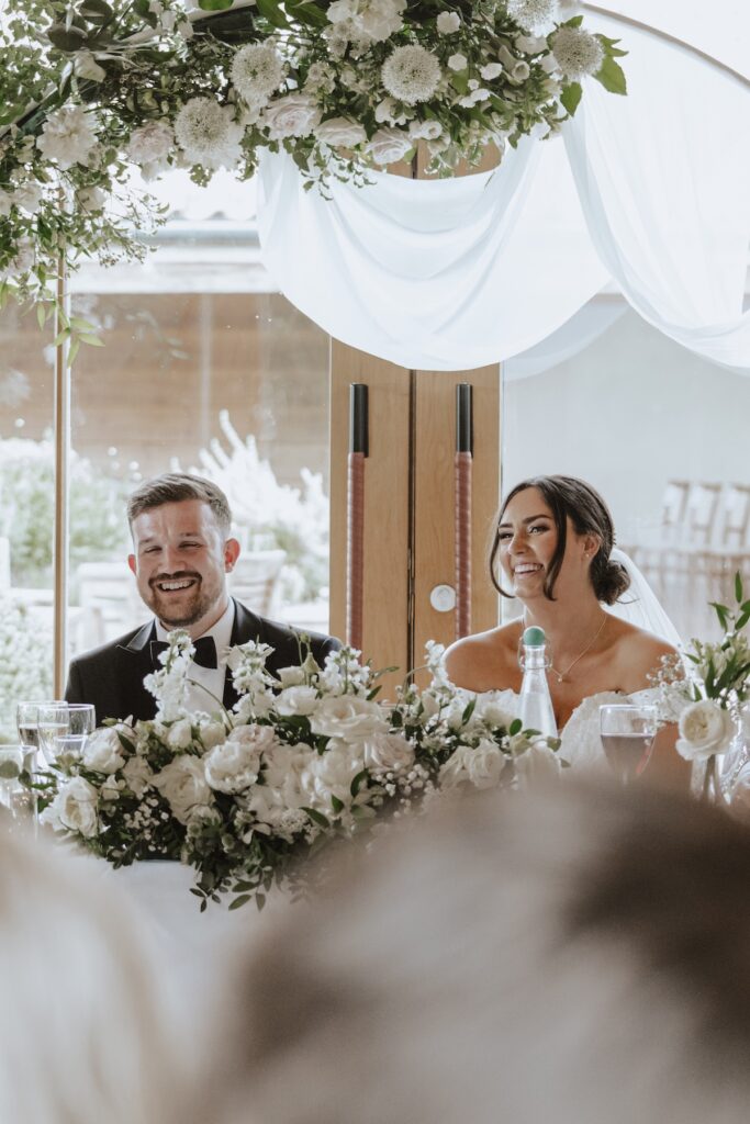 Wedding speeches at Easton Grange in Suffolk
