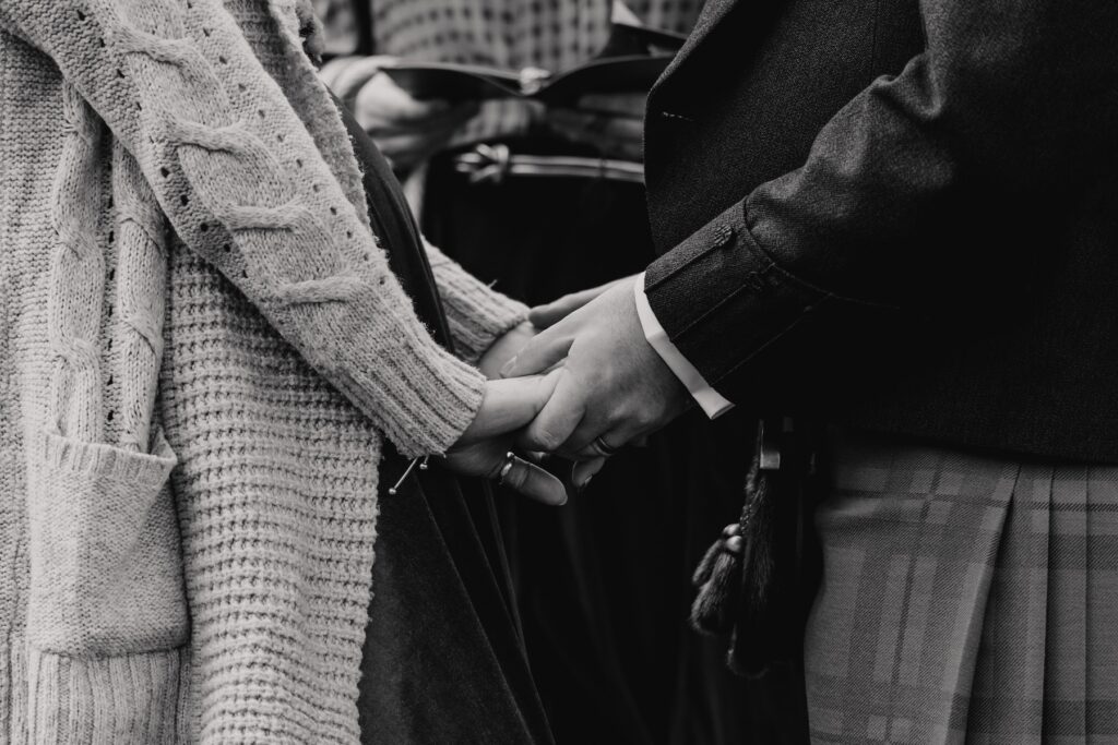 Small details during a Cairngorms elopement ceremony