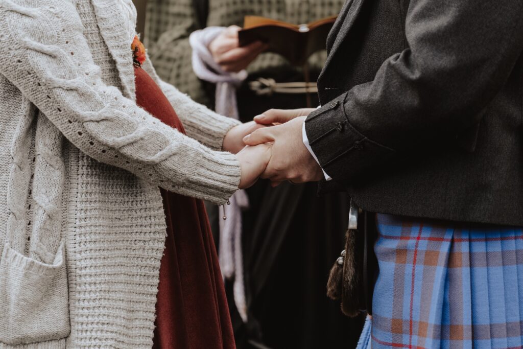 Moments during a scotland elopement