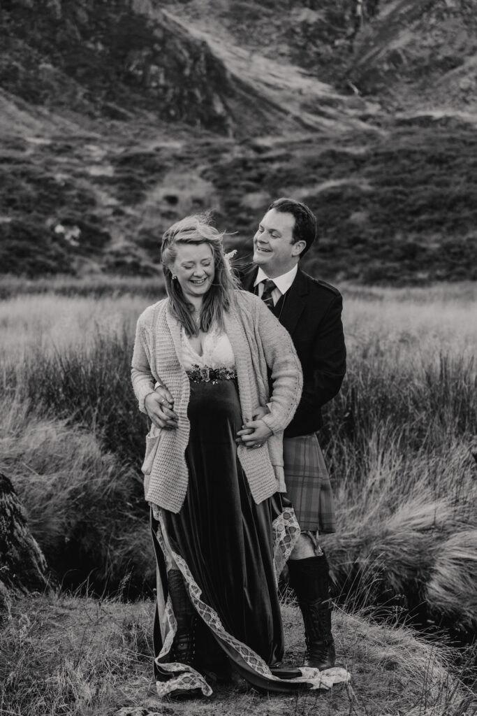 Cairngorms elopement photographer capturing couples portraits in Scotland