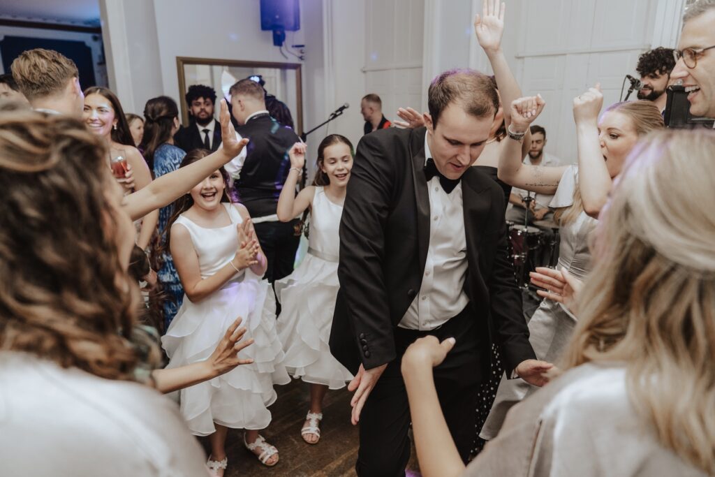 Guests dancing at Gosfield Hall