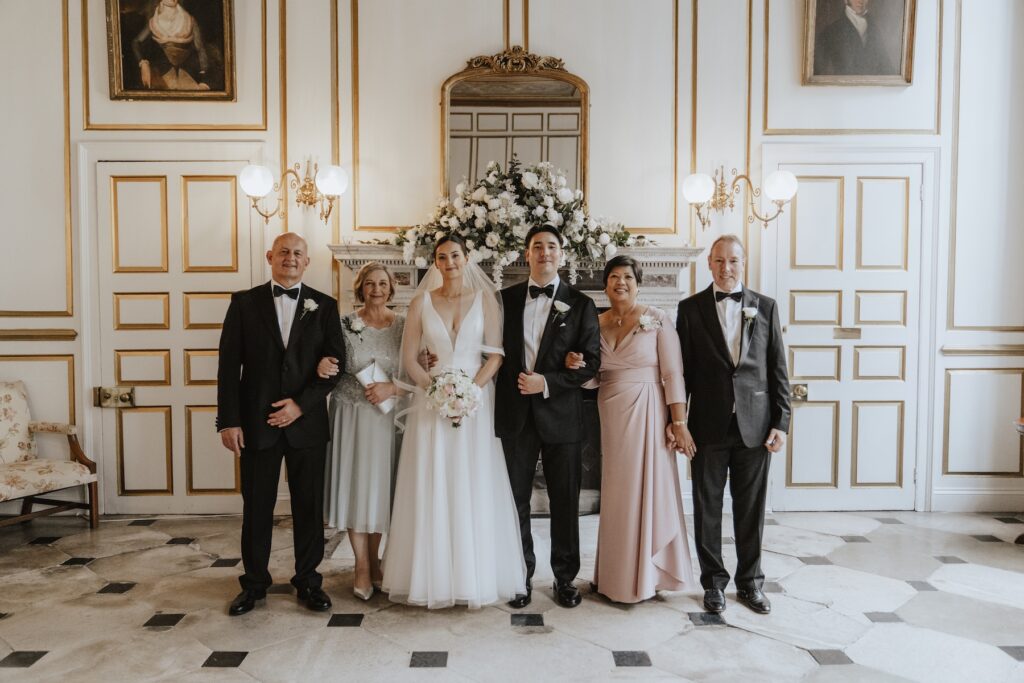 Formal photos indoor at Gosfield Hall