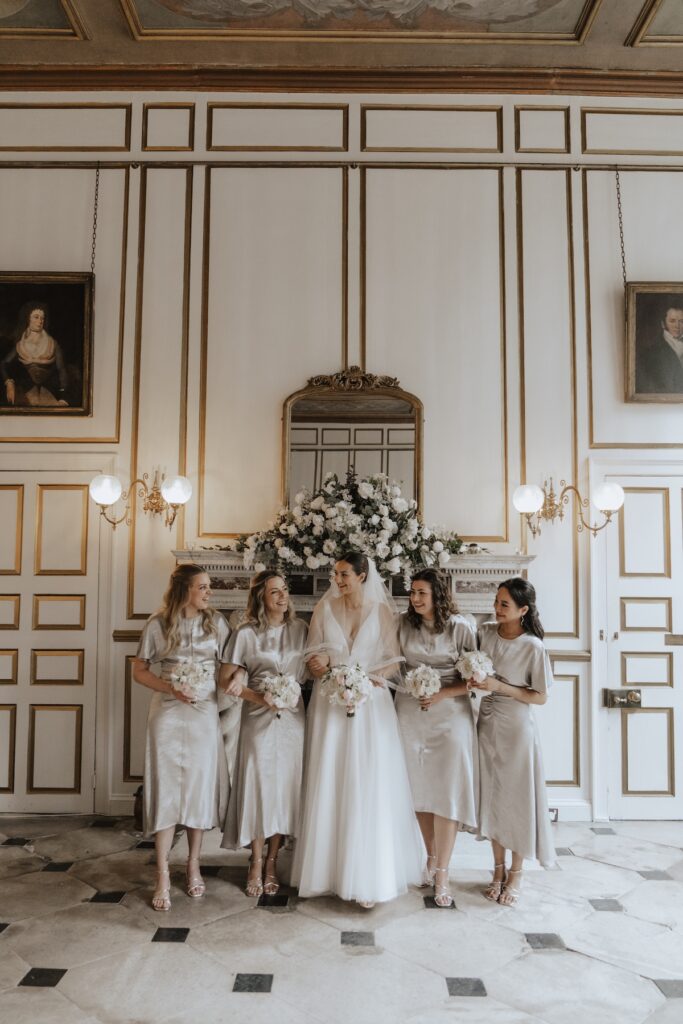 Formal photos of bridesmaids at Gosfield Hall