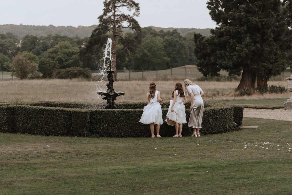 Guest candids in the evening at Gosfield Hall
