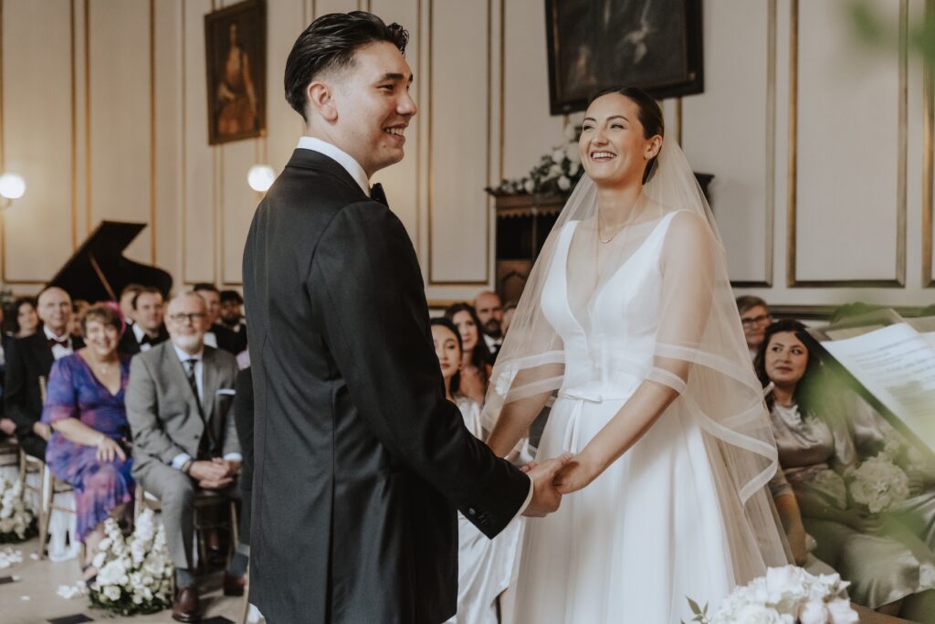 The bride and groom at Gosfield Hall