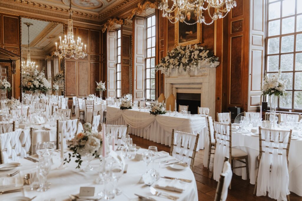 The banquet hall at Gosfield Hall