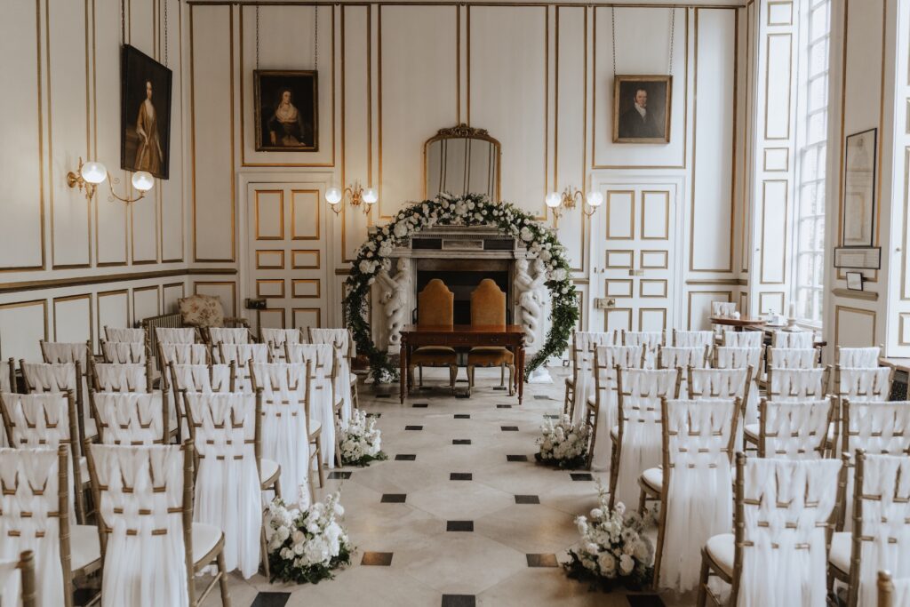 The indoor set up at Gosfield Hall in Essex