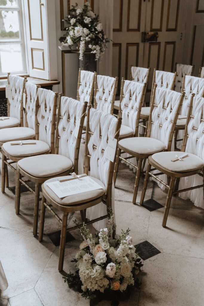 Gosfield Hall indoor ceremony