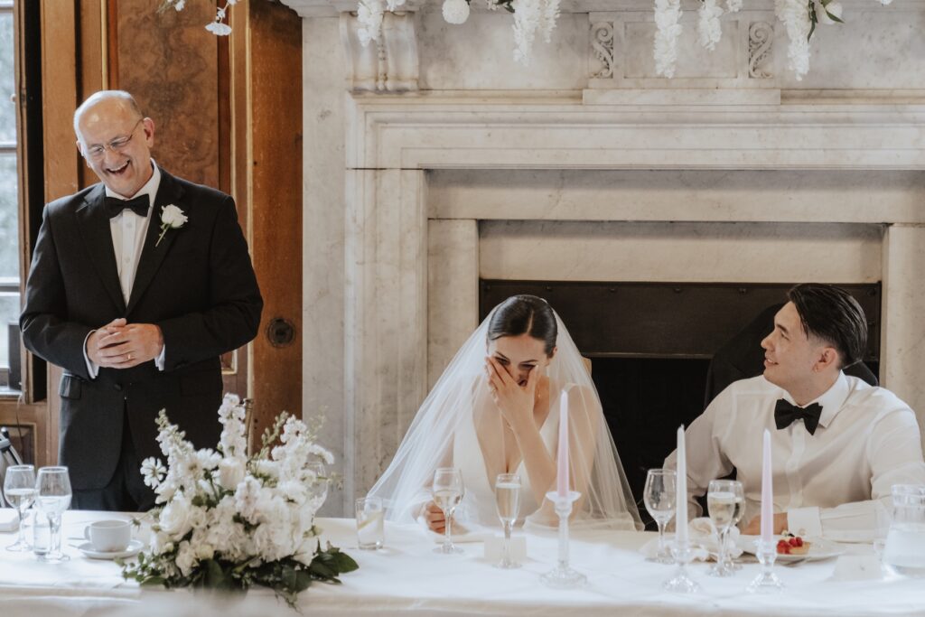 Speeches at Gosfield Hall in the banquet room