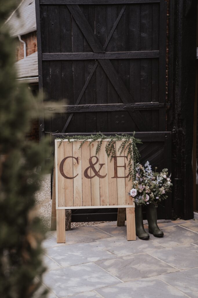 Copdock Hall decorated for the wedding day