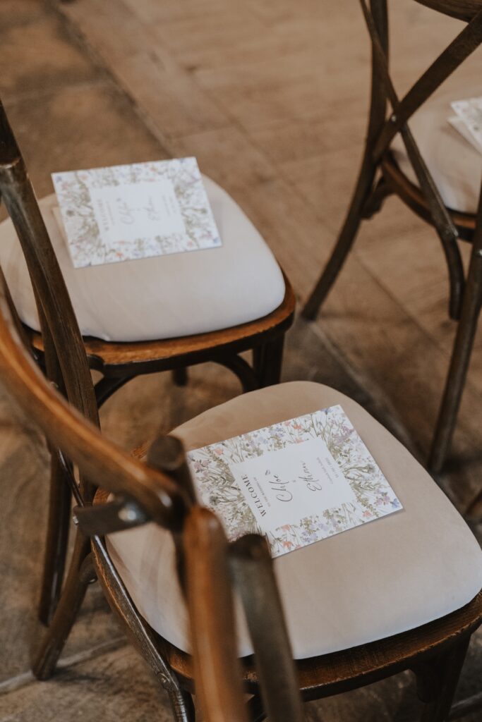 Suffolk wedding photographer capturing the ceremony space at Copdock Hall