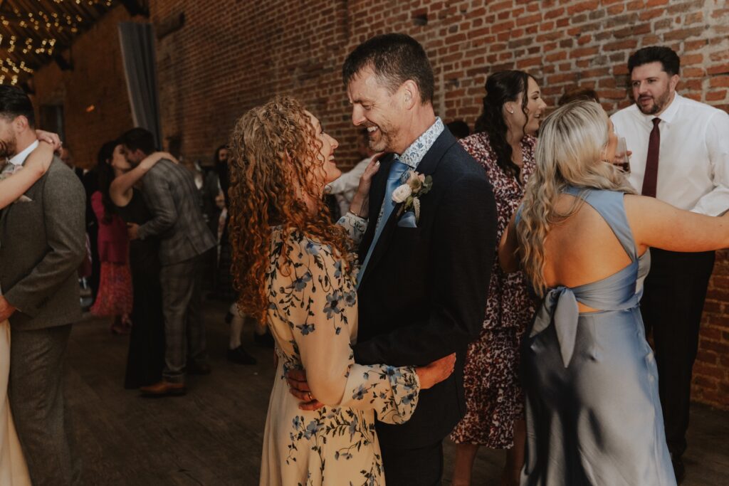 Guests dancing and celebrating during Copdock Hall evening party
