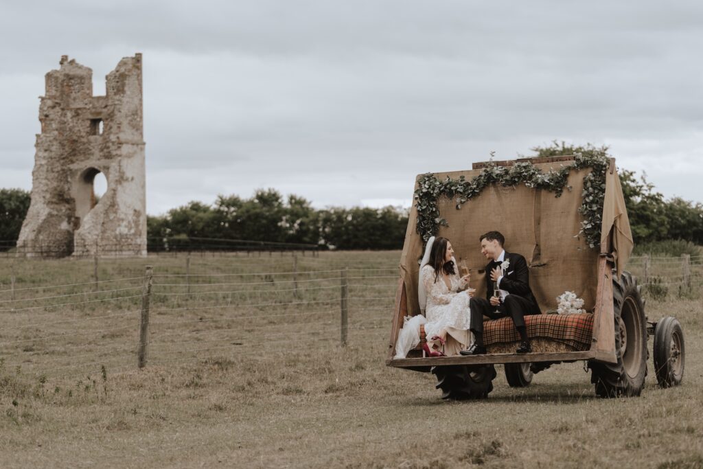 Norfolk wedding photographer capturing couples portraits at Godwick Hall
