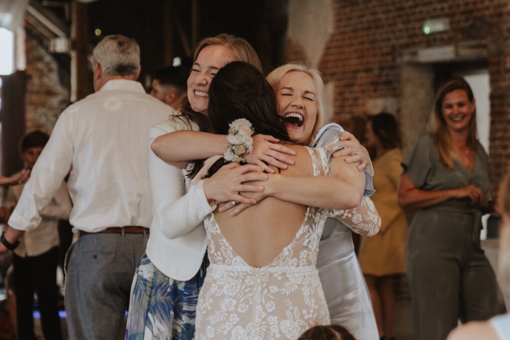 Norfolk photographer capturing guests dancing and celebrating during Godwick Hall wedding party