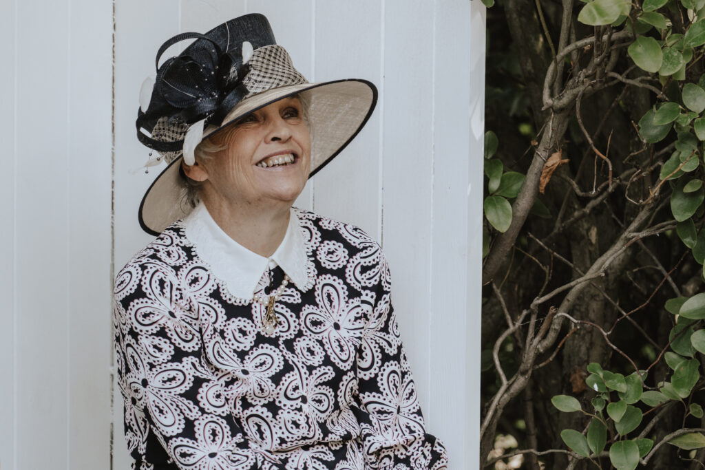 Guests enjoying the drinks reception at High house in essex