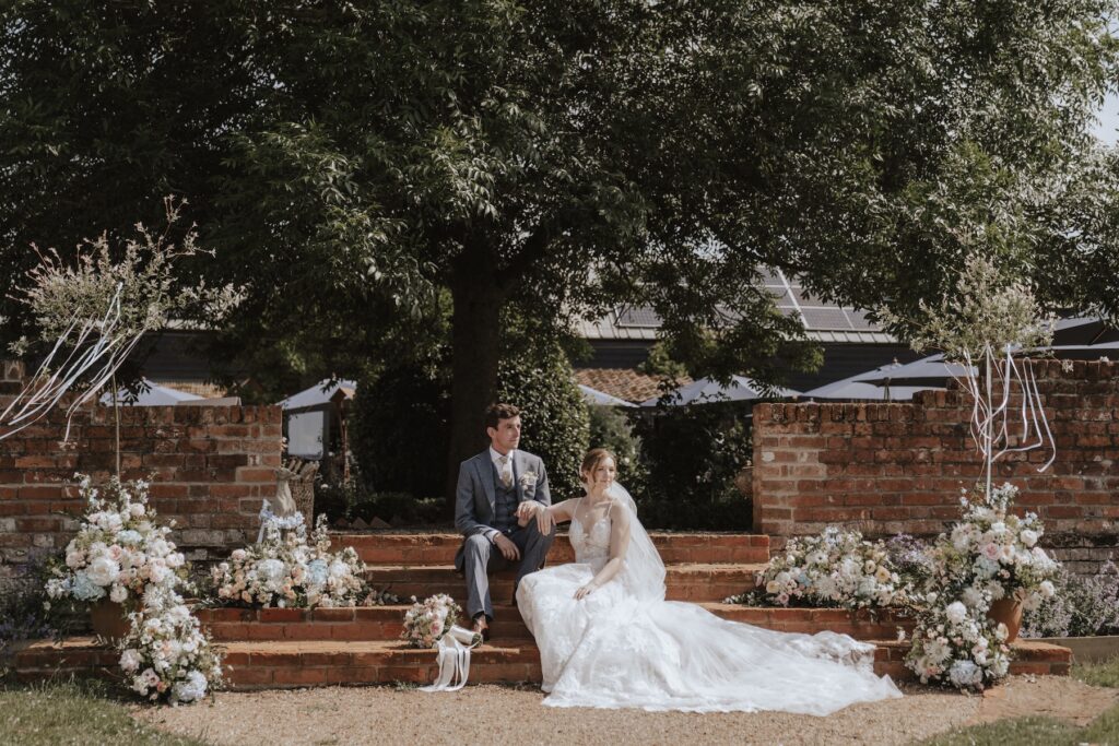 Suffolk wedding photographer capturing couples portraits at Jimmy's Farm