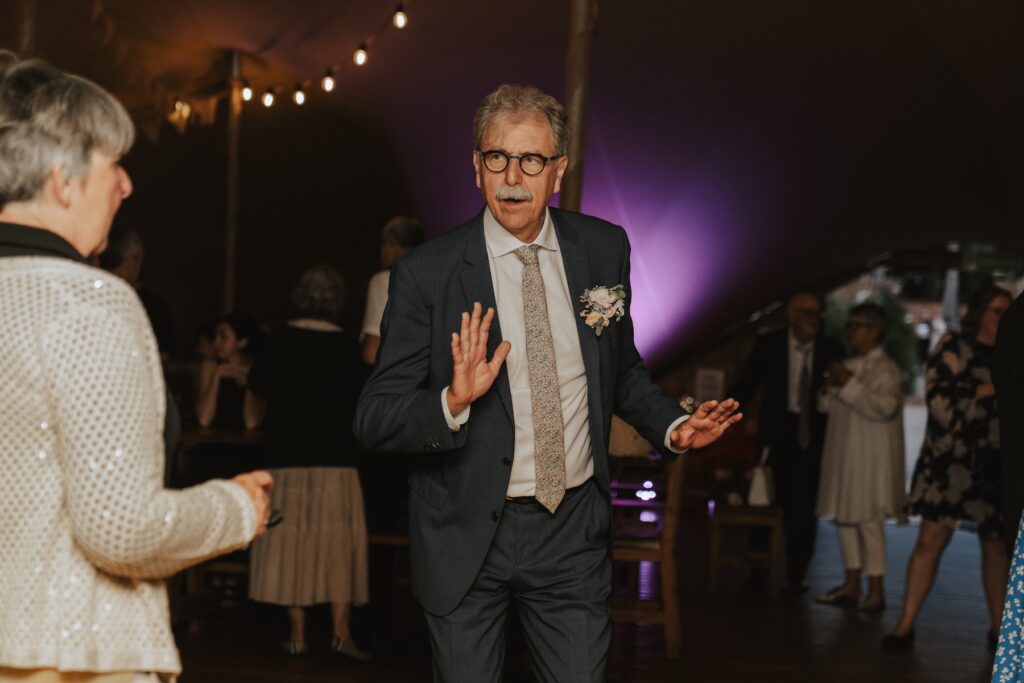 Evening party photos at Jimmy’s Farm wedding with dancing and celebration