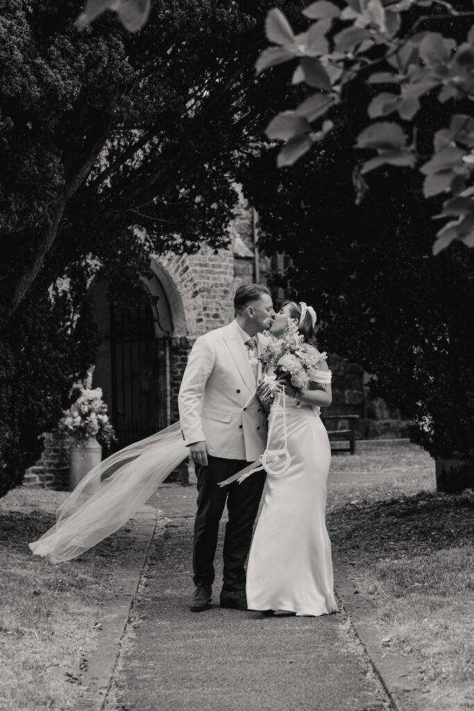 Candid documentary moments captured by Yorkshire wedding photographer of bride and groom