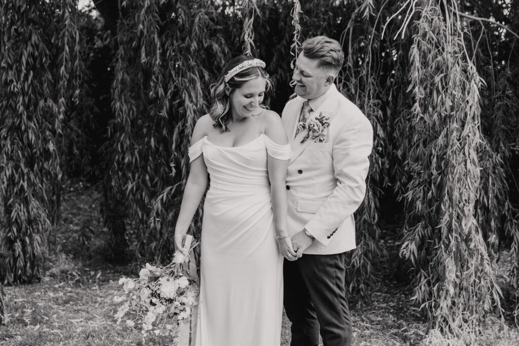 Yorkshire wedding photographer capturing couples portraits of the bride and groom