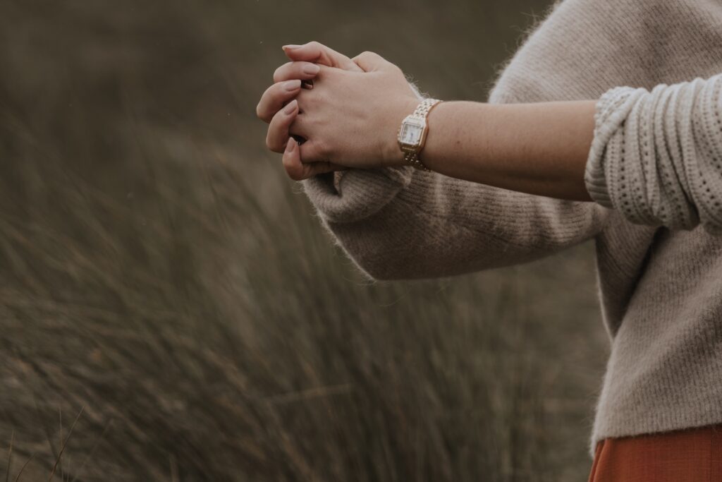 A couple in Norfolk on Holkham Beach