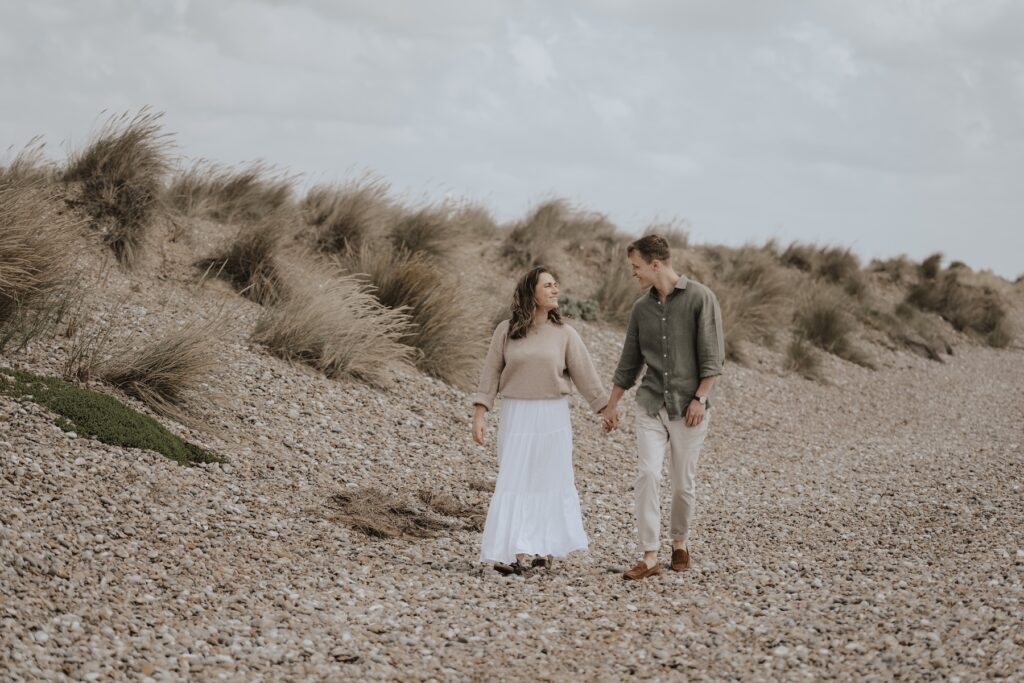 Suffolk wedding photographer capturing a couple at Southwold