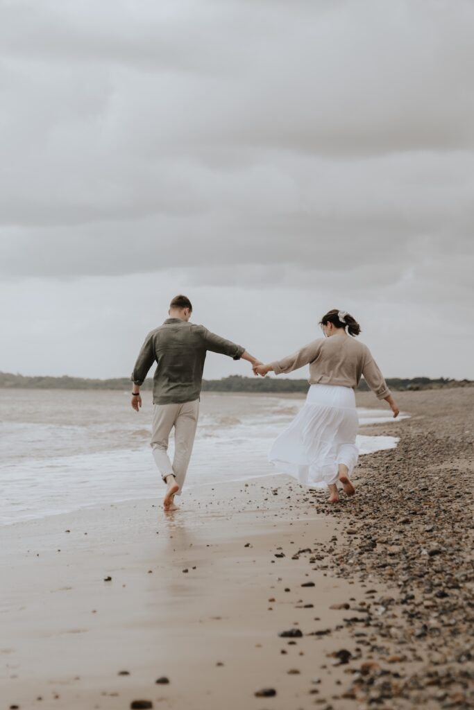 Suffolk engagement session on Southwold beach