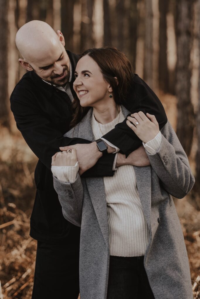 Suffolk photographer capturing a couple at Thetford Forest