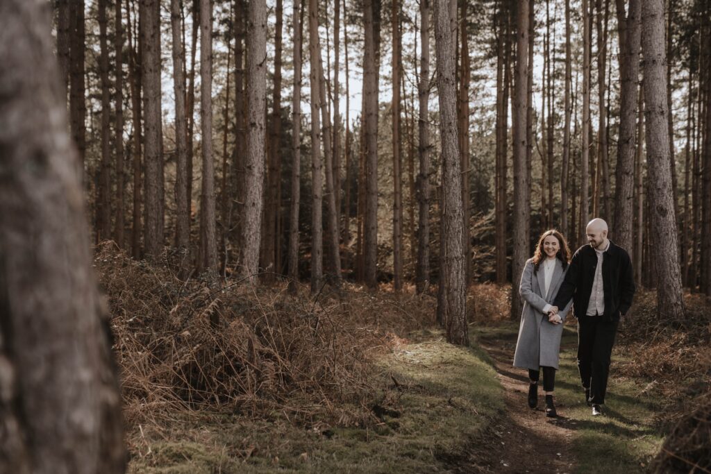 Suffolk photographer capturing a couple at Thetford Forest