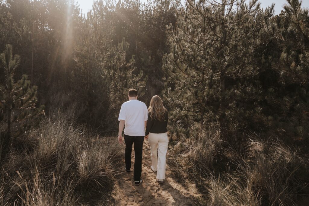 Holkham beach engagement photographer