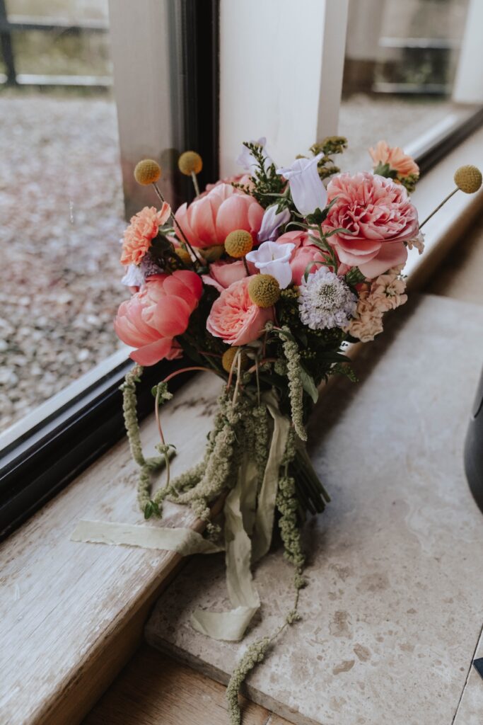 Bright floral bouquet for Isle of Skye elopement