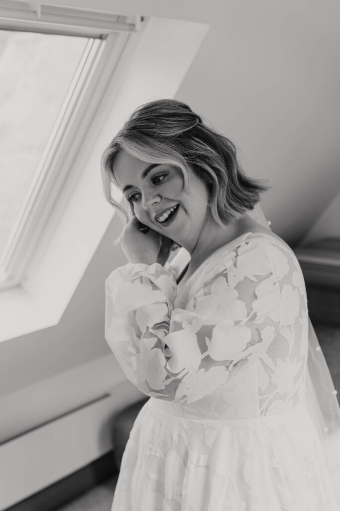 Elopement on Isle of Skye with bride getting ready
