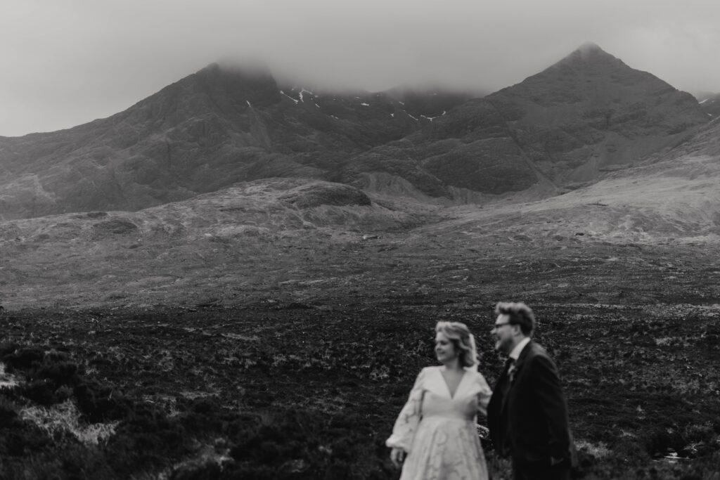 The Cuillin mountains at Sligachan during Isle of Skye elopement