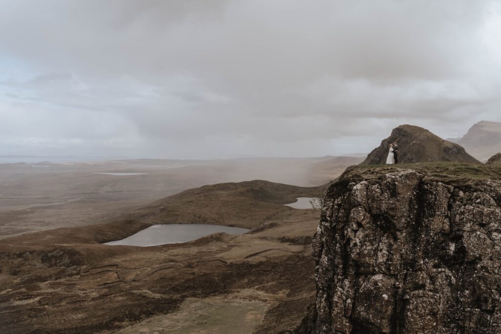Dramatic Quiraing wedding portraits in Scotland