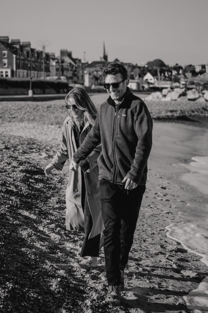 Felixstowe beach engagement photographer in Suffolk