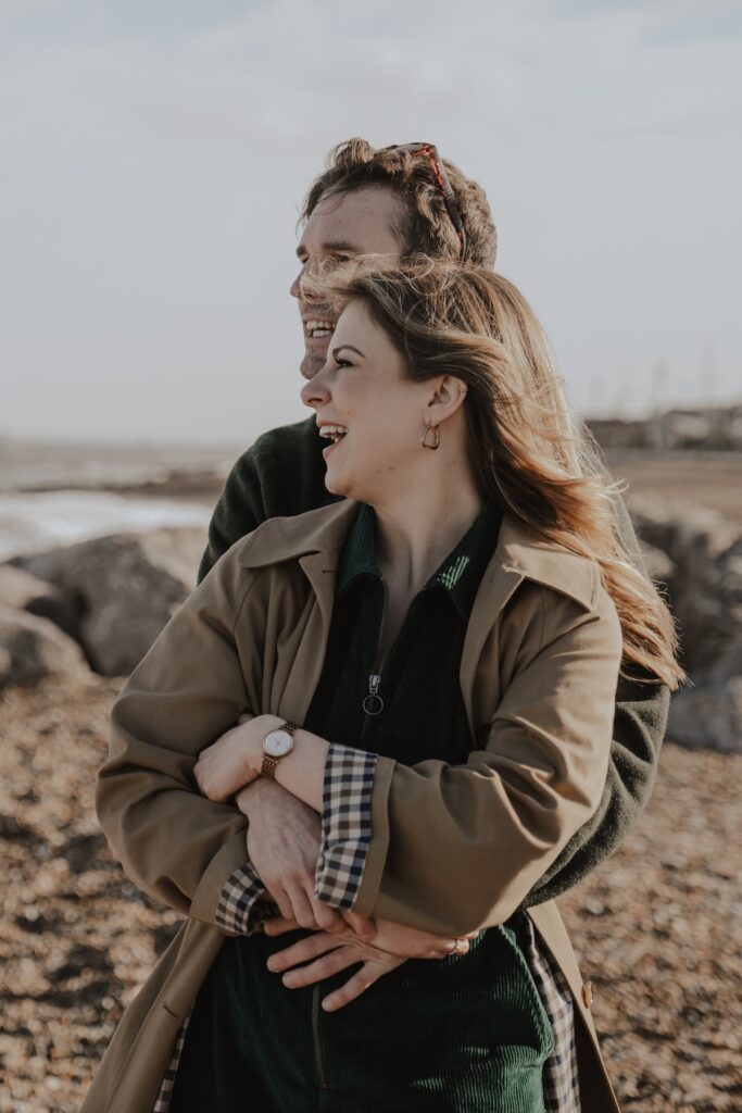 Suffolk engagement photographer capturing a Felixstowe engagement