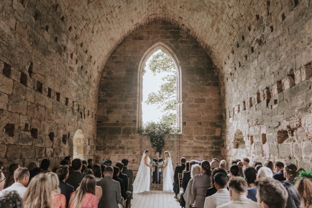Historic church ruins at Dunglass Estate wedding venue