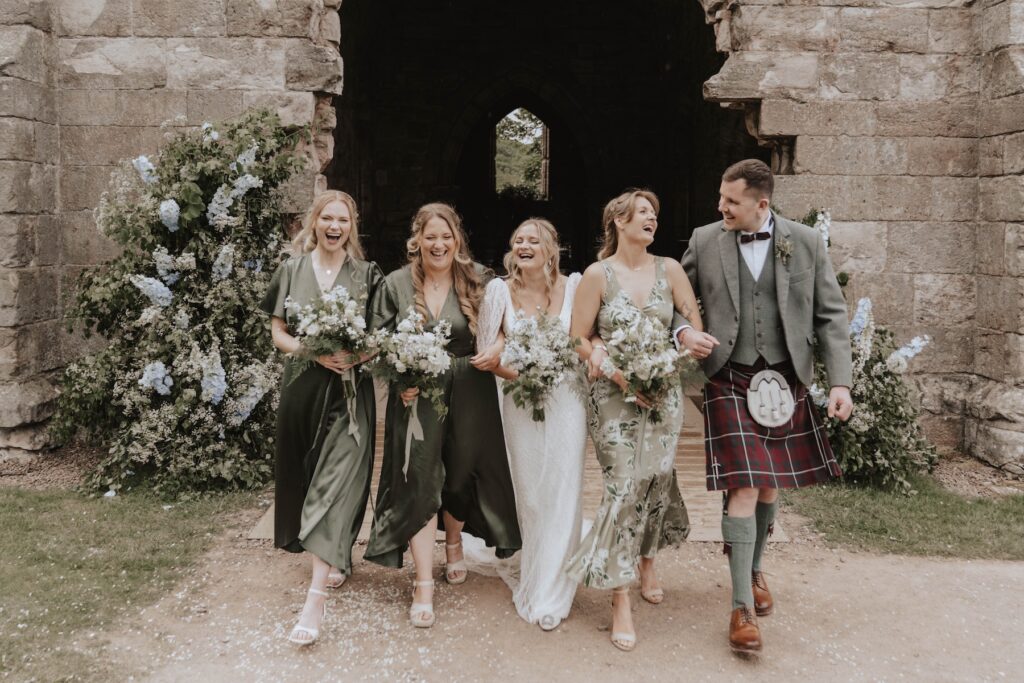 Bridesmaids photographs at Dunglass Estate wedding