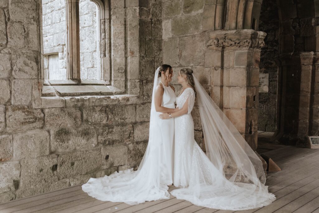 Joyful same-sex wedding at Dunglass Estate