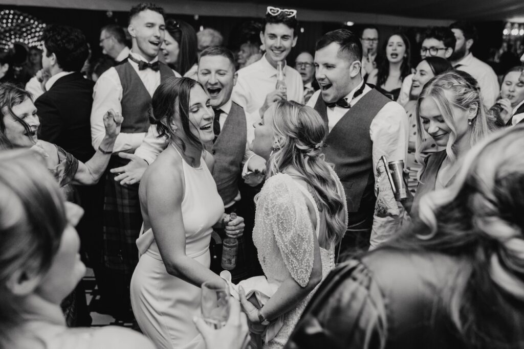 Same-sex wedding evening celebration